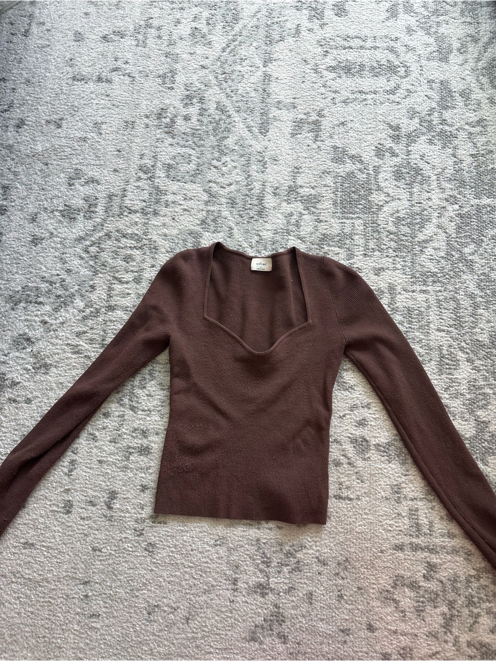 Brown aritzia Wilfred sweater